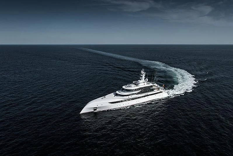 a ship in the water aboard EXCELLENCE Yacht for Sale