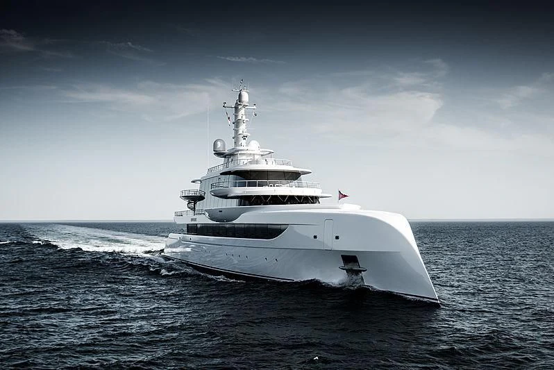a white yacht in the water aboard EXCELLENCE Yacht for Sale
