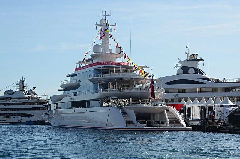 a group of boats in the water aboard EXCELLENCE Yacht for Sale