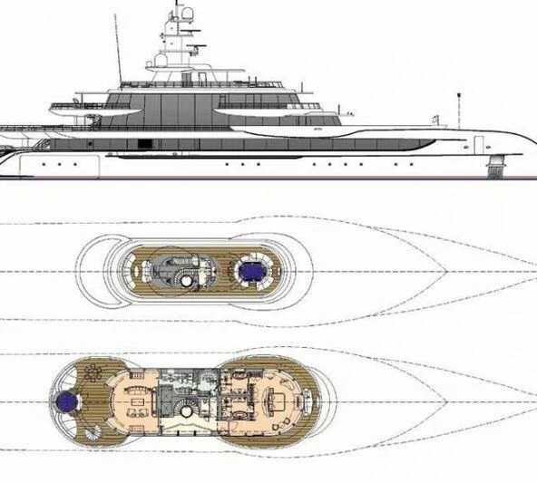 diagram, engineering drawing, schematic aboard EXCELLENCE Yacht for Sale