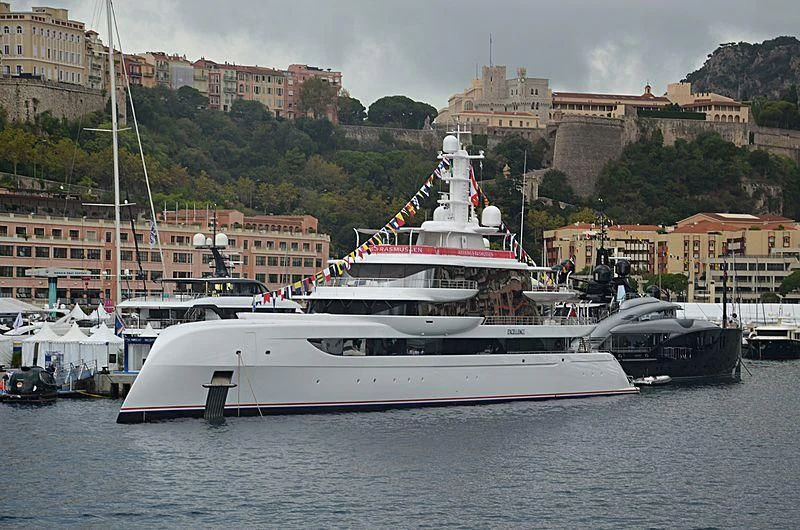 a boat in the water aboard EXCELLENCE Yacht for Sale