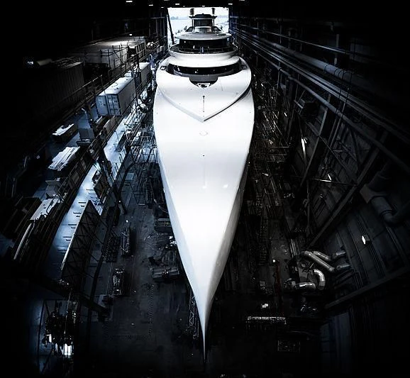 a space shuttle in space aboard EXCELLENCE Yacht for Sale