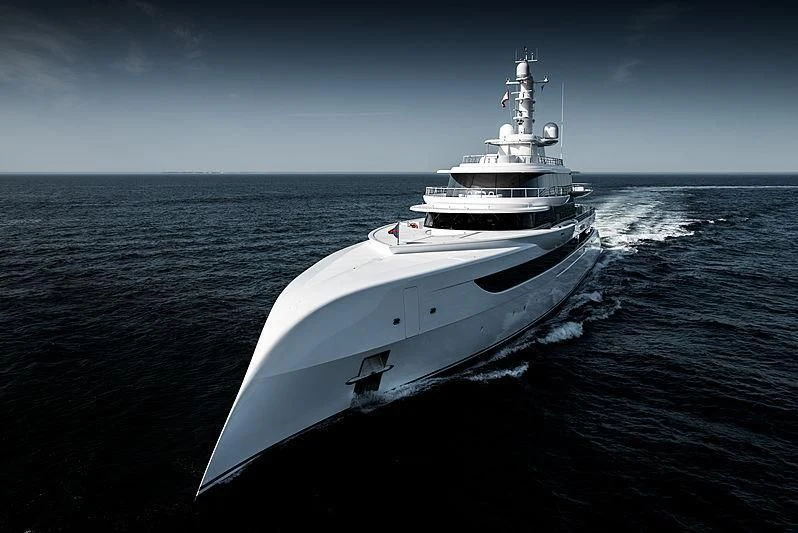 a ship in the water aboard EXCELLENCE Yacht for Sale