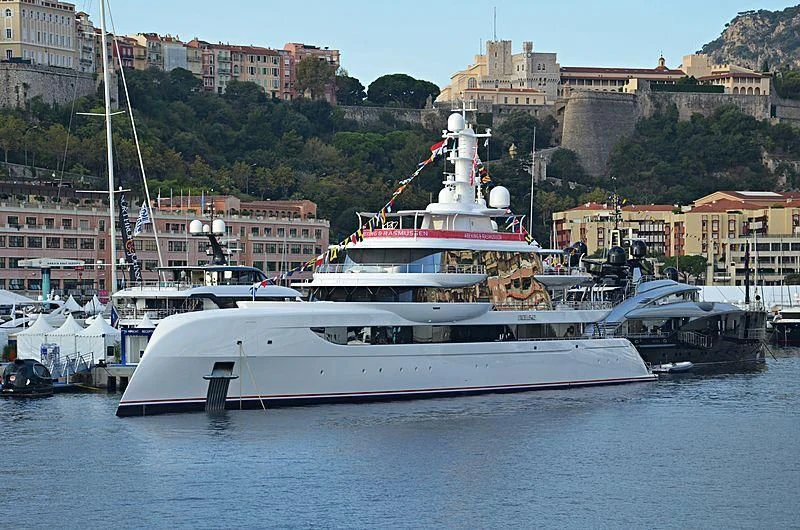 a boat in the water aboard EXCELLENCE Yacht for Sale