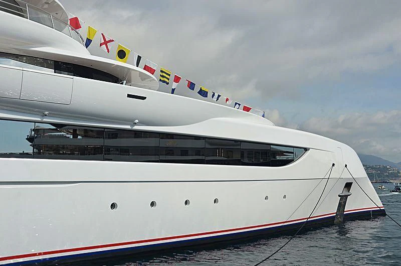 a cruise ship in the water aboard EXCELLENCE Yacht for Sale