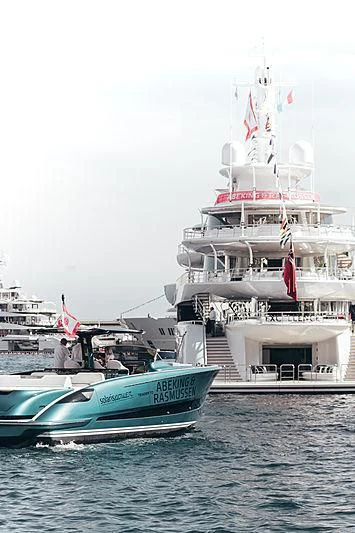 a boat in the water aboard EXCELLENCE Yacht for Sale