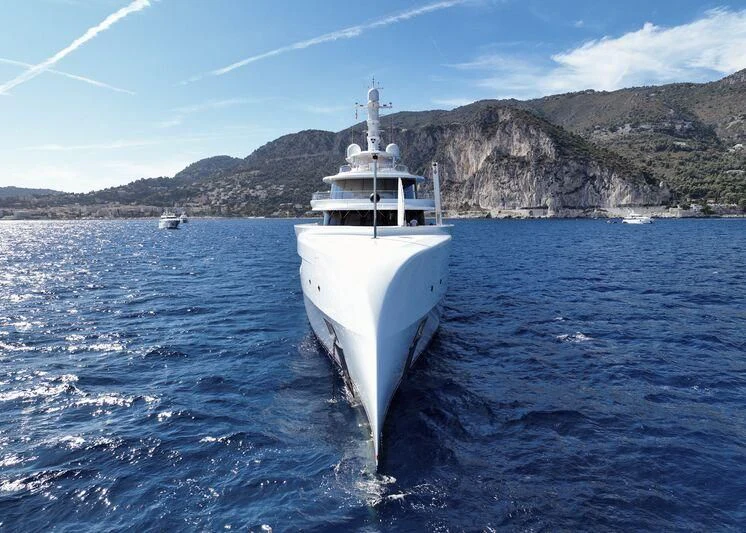 a boat in the water aboard EXCELLENCE Yacht for Sale