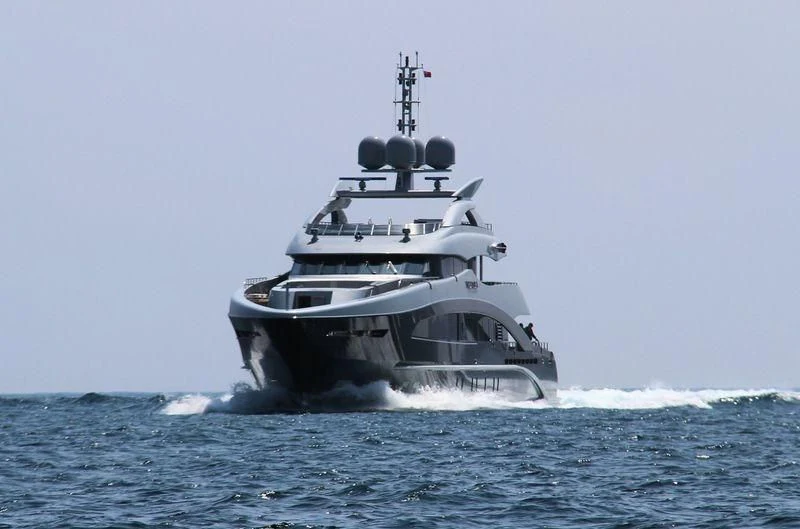a military boat in the water aboard SILY Yacht for Sale