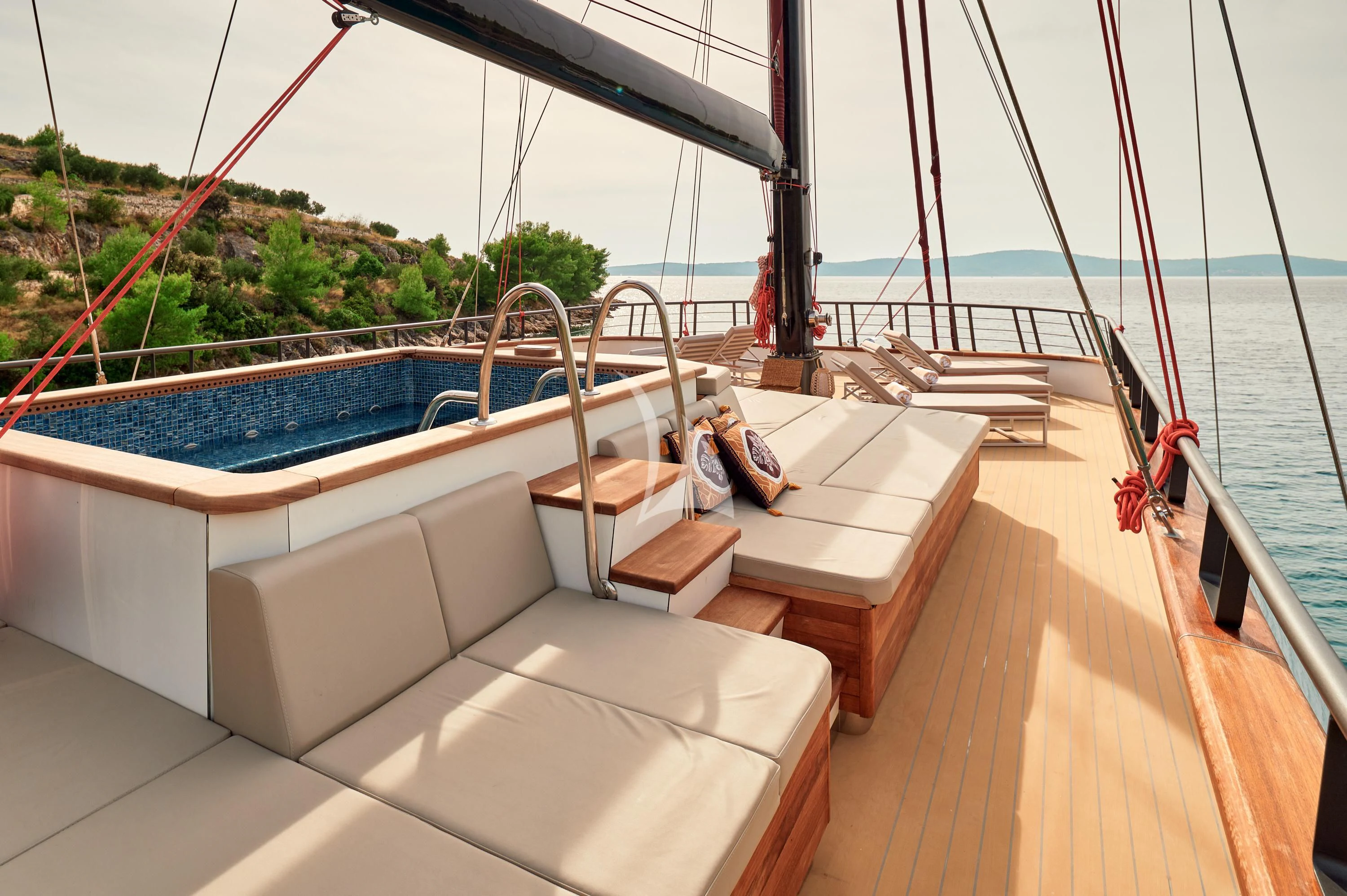 a boat on the water aboard ANETTA Yacht for Charter