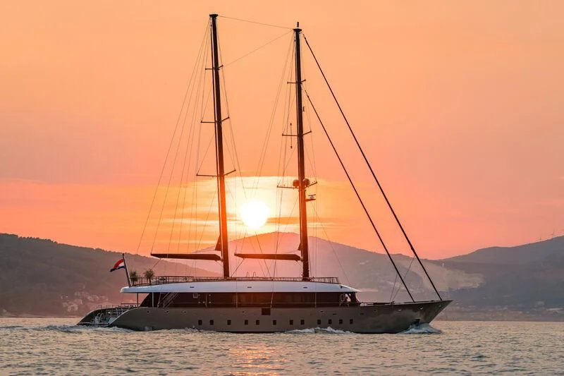 a sailboat in the water aboard ANETTA Yacht for Charter