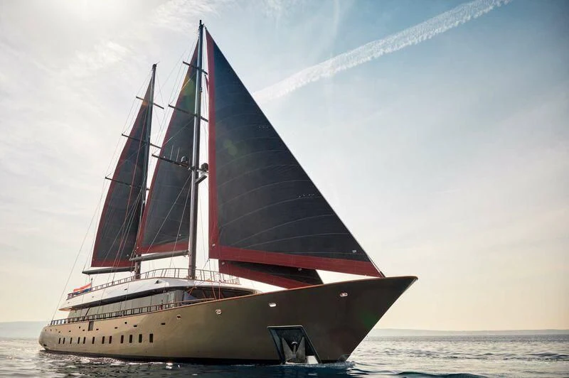 a sailboat in the ocean aboard ANETTA Yacht for Charter