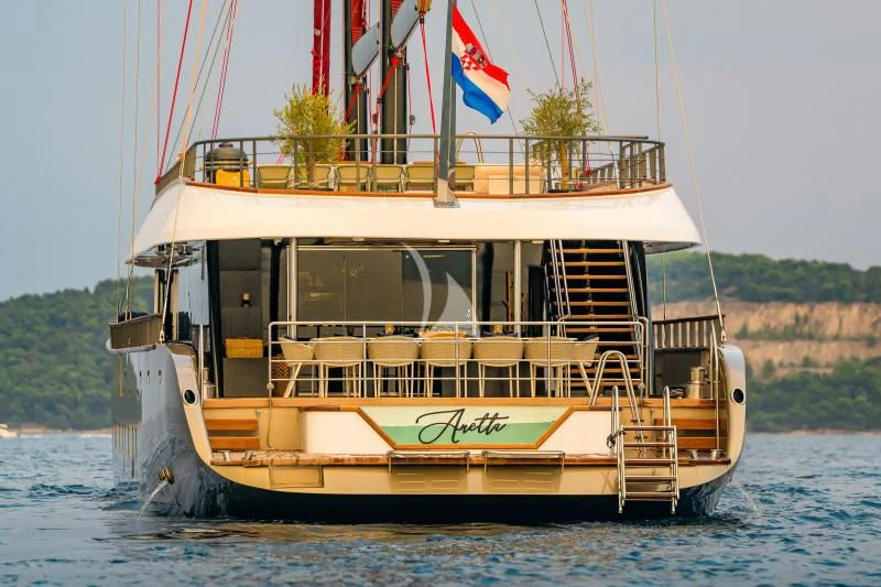a boat on the water aboard ANETTA Yacht for Charter