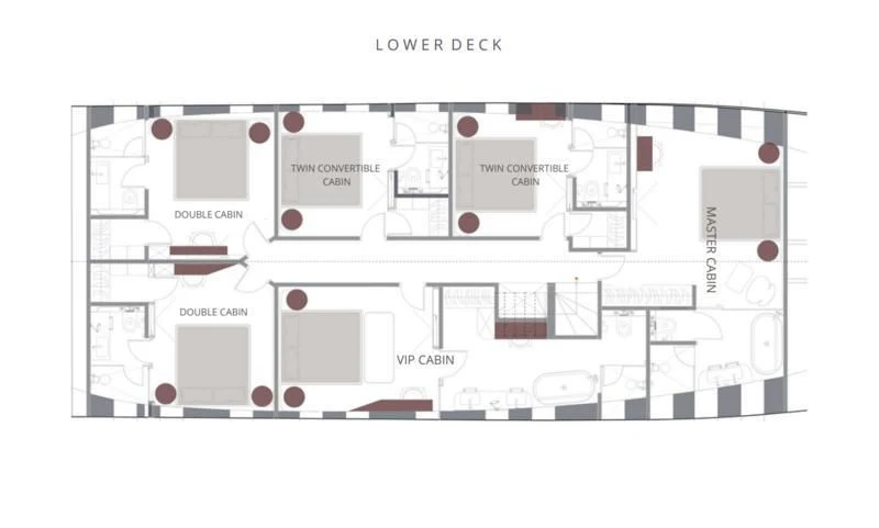 diagram aboard ANETTA Yacht for Charter