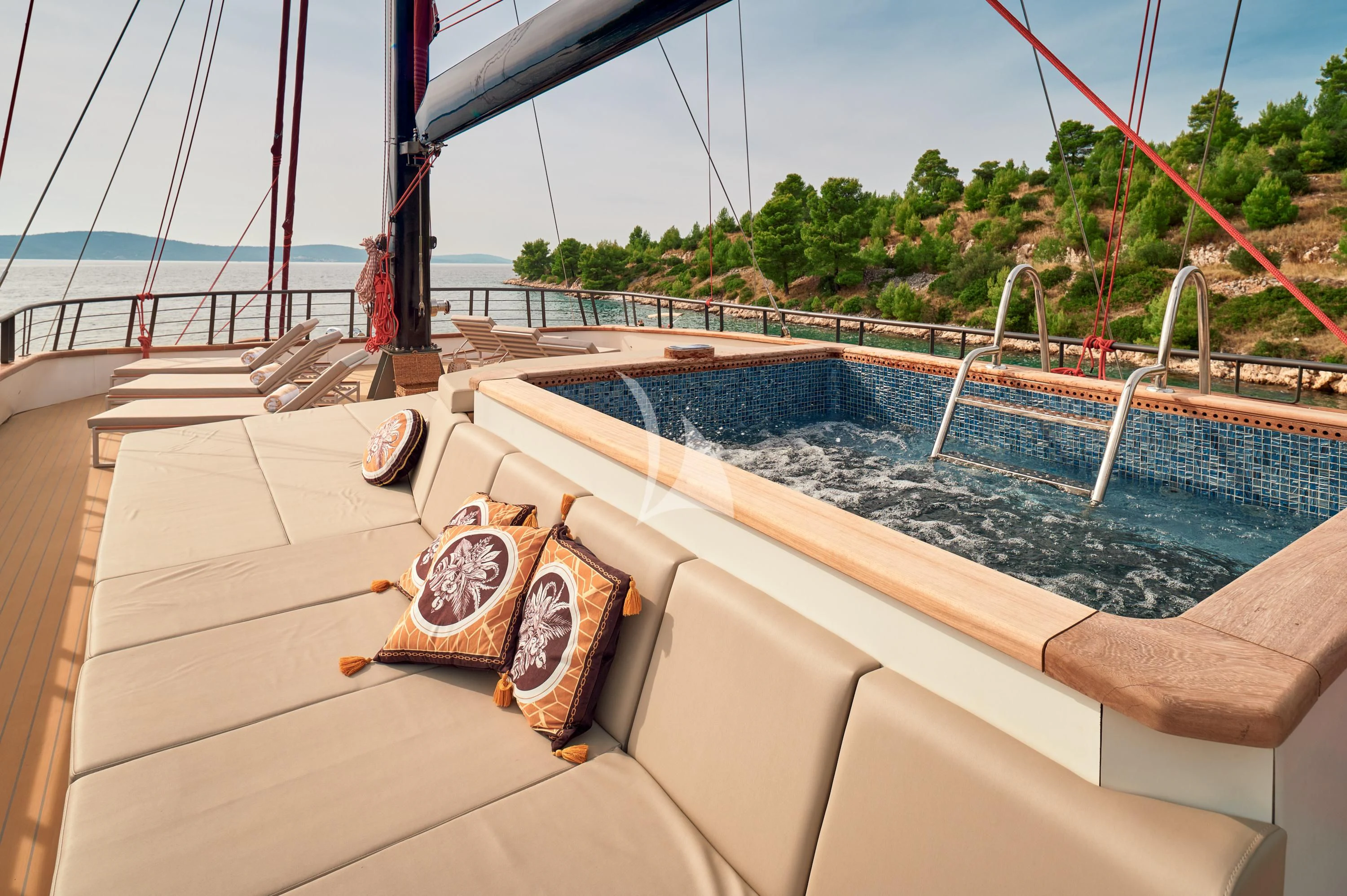 a boat on the water aboard ANETTA Yacht for Charter