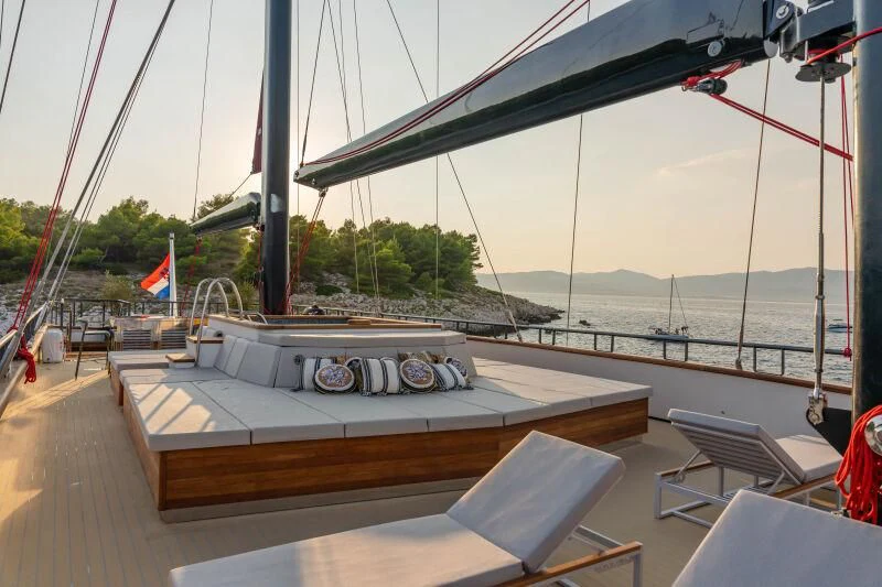 a boat on the water aboard ANETTA Yacht for Charter