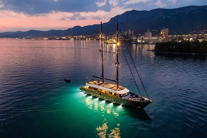 a boat on the water aboard ANETTA Yacht for Charter