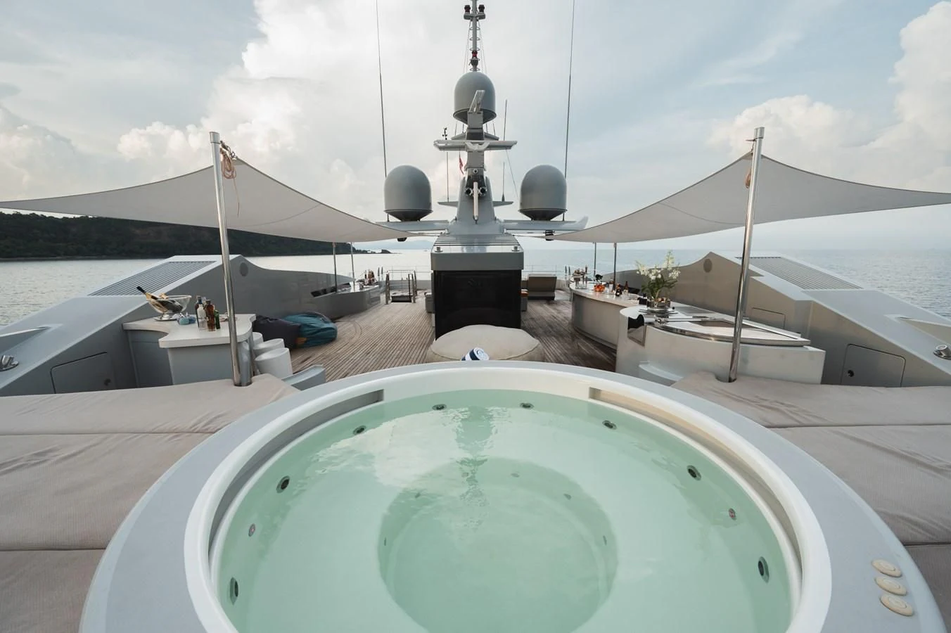 a pool on a boat aboard MAJESTY ELENOLIYA Yacht for Sale
