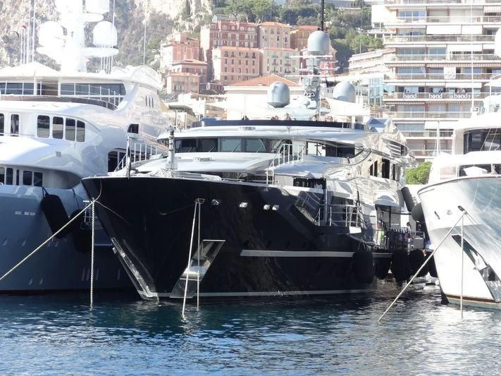 boats docked in a harbor aboard MAJESTY ELENOLIYA Yacht for Sale