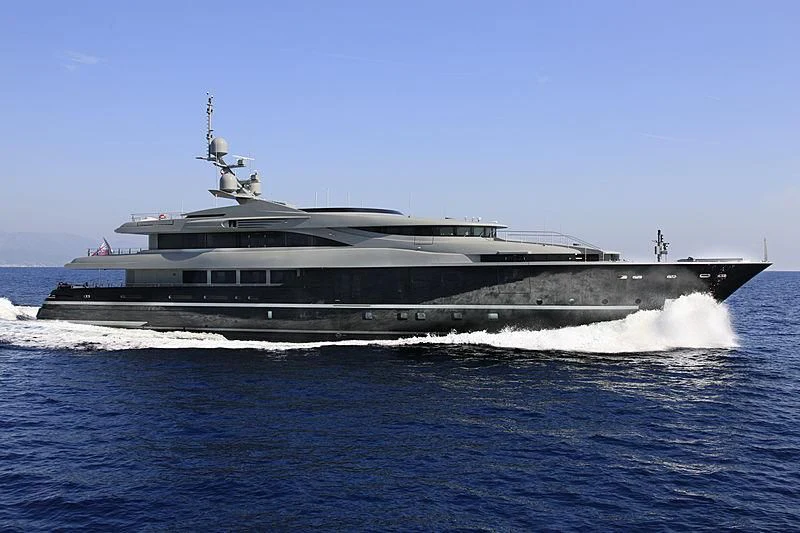 a large ship on the water aboard MAJESTY ELENOLIYA Yacht for Sale