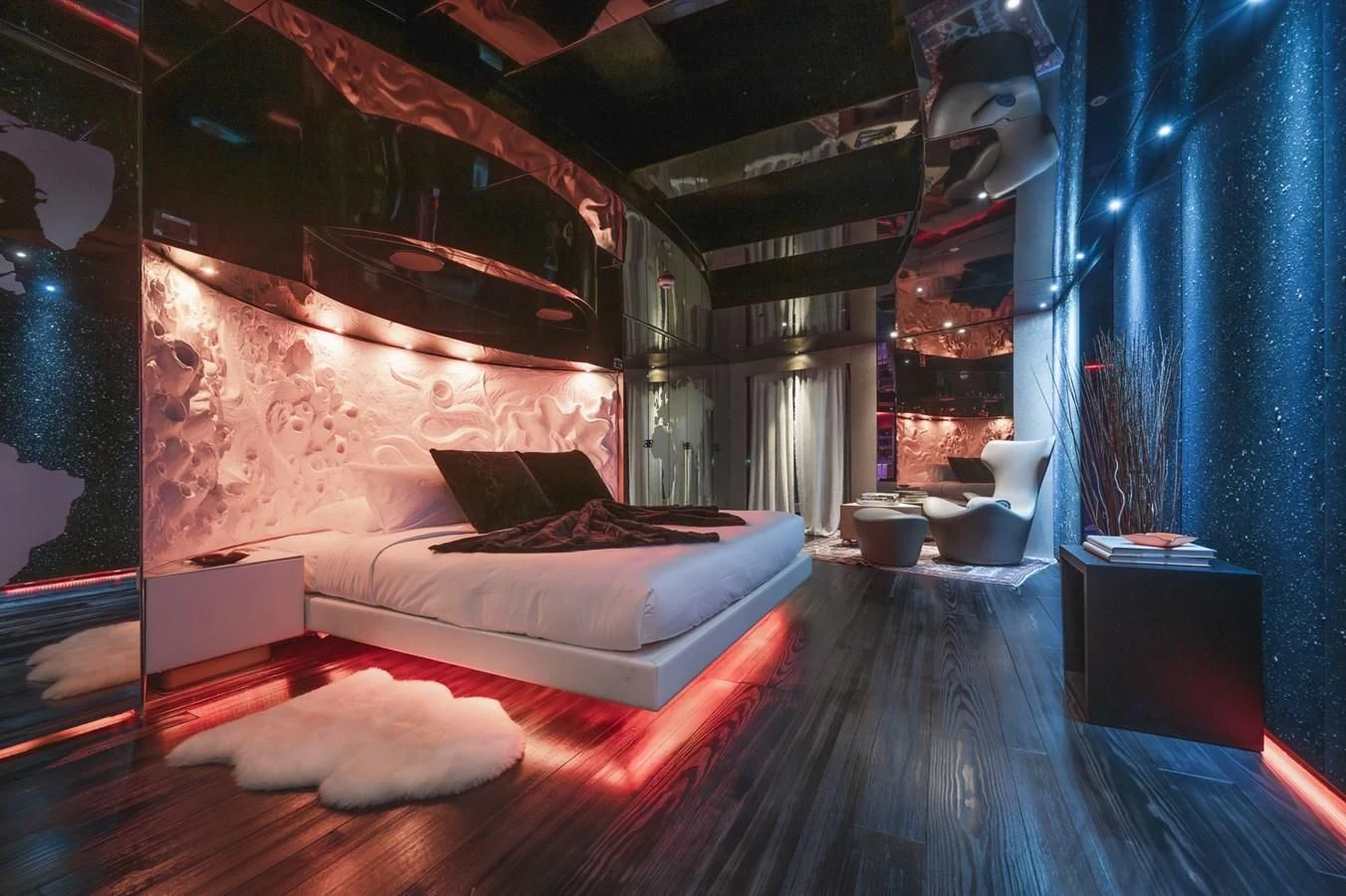 a room with a couch and a table aboard MAJESTY ELENOLIYA Yacht for Sale