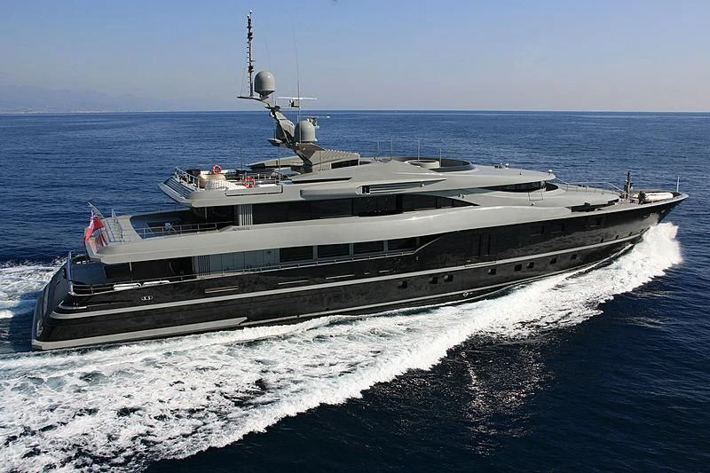 a large ship on the water aboard MAJESTY ELENOLIYA Yacht for Sale