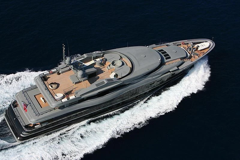a space ship in the water aboard MAJESTY ELENOLIYA Yacht for Sale