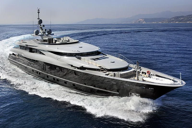 a large ship in the water aboard MAJESTY ELENOLIYA Yacht for Sale