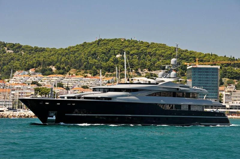 a large ship in the water aboard MAJESTY ELENOLIYA Yacht for Sale