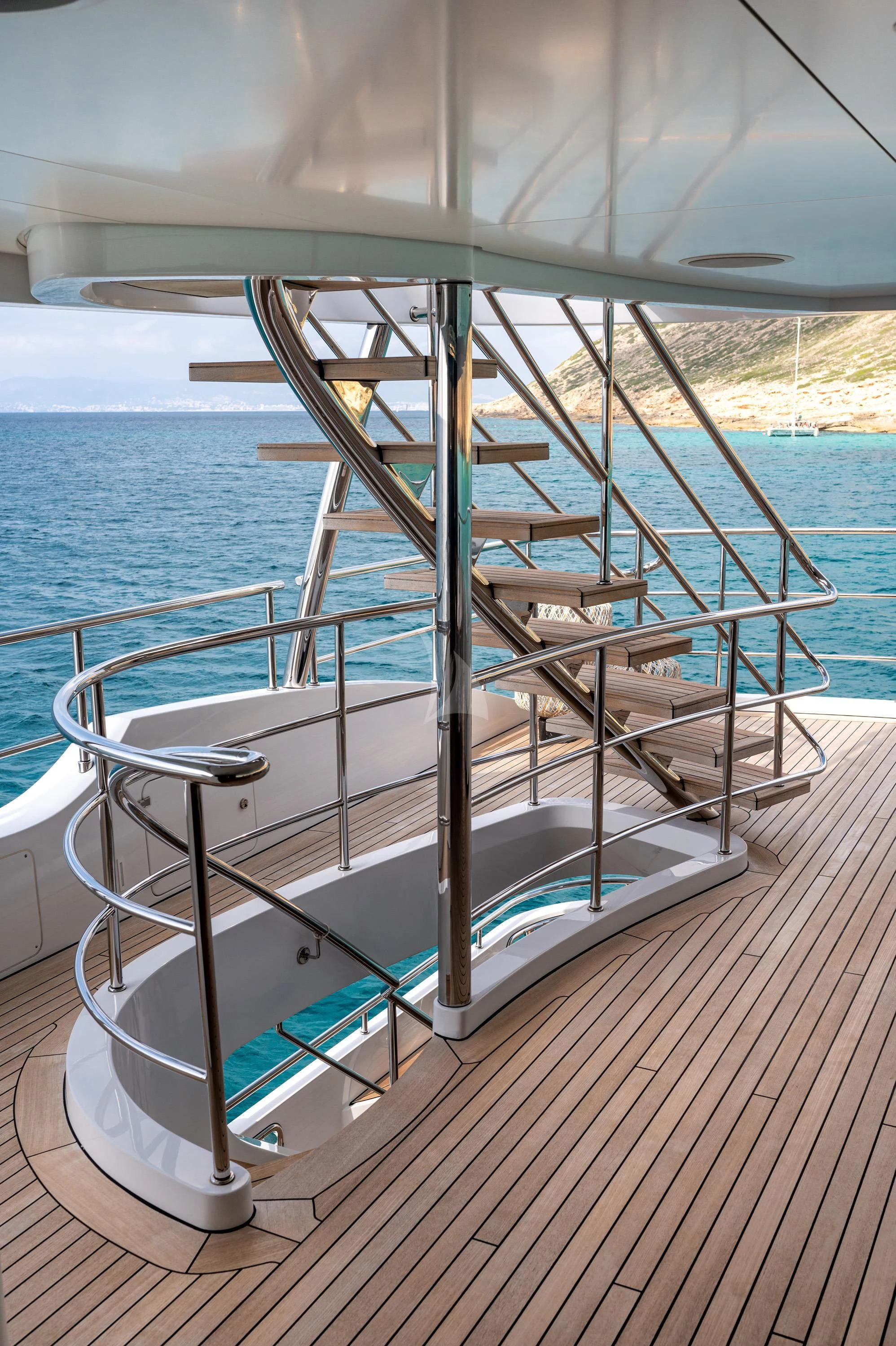 a boat on a deck aboard ALEGRE Yacht for Sale