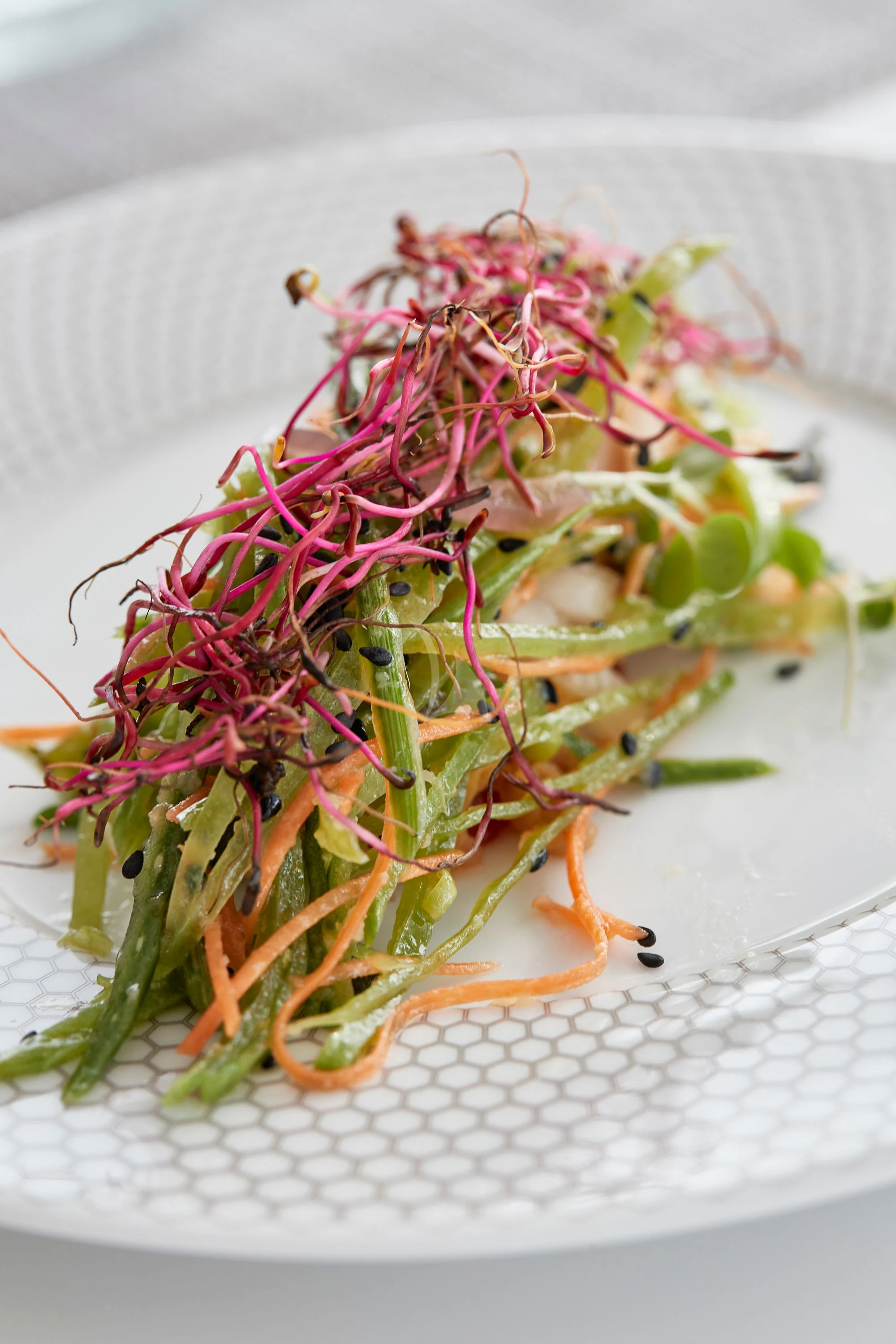 a plate of food aboard ALEGRE Yacht for Sale