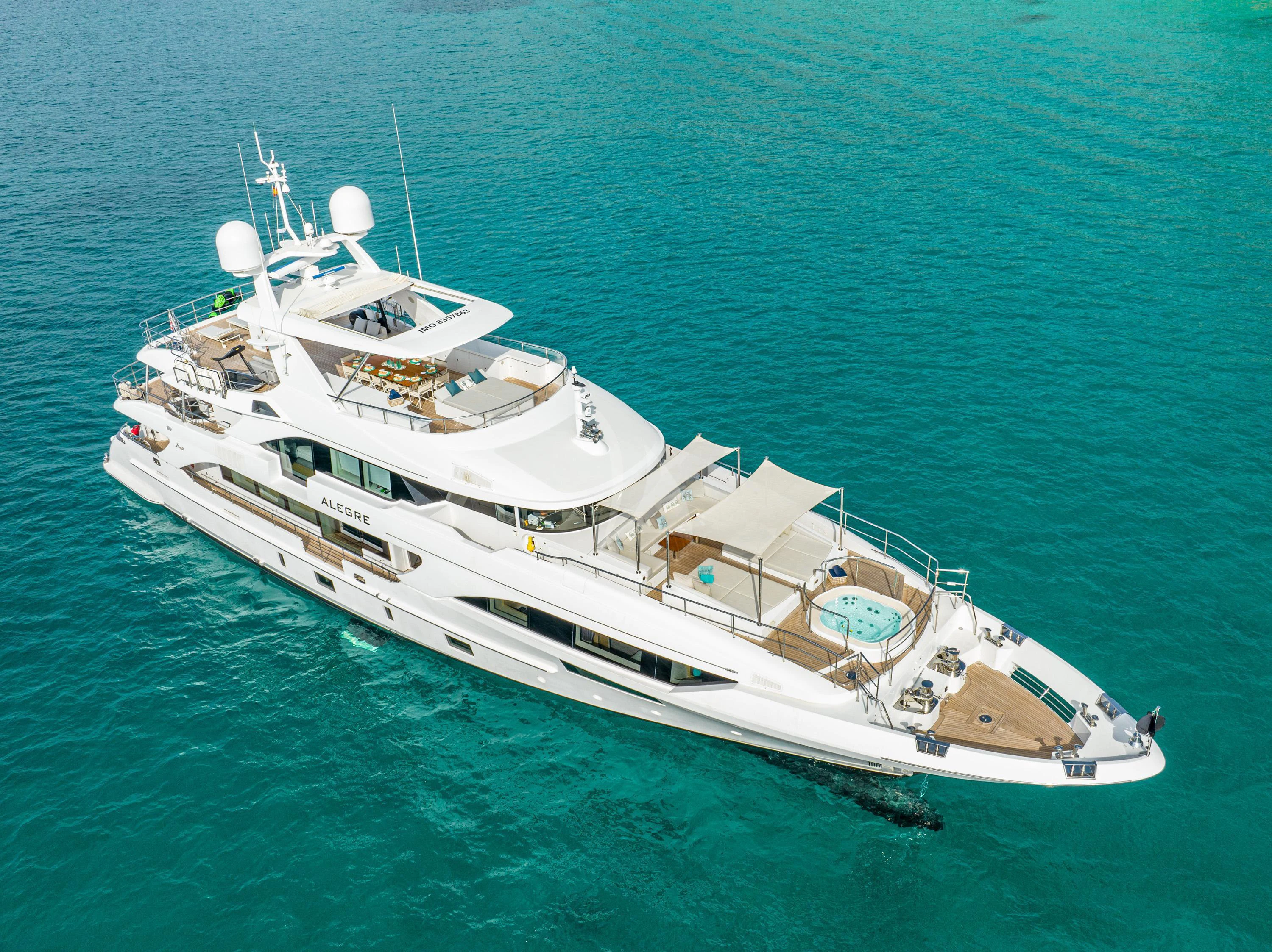a ship in the water aboard ALEGRE Yacht for Sale
