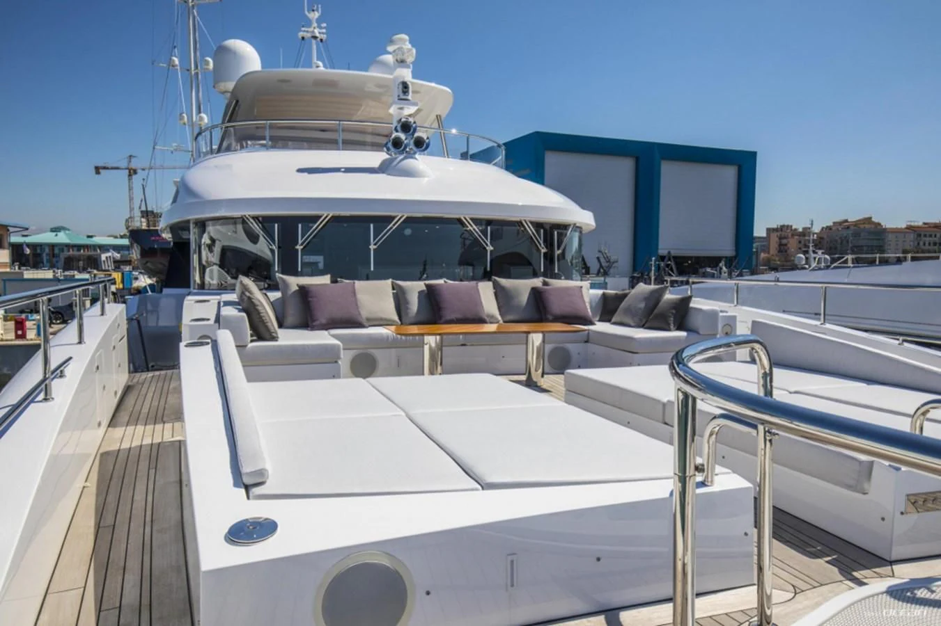 a boat on a deck aboard ALEGRE Yacht for Sale