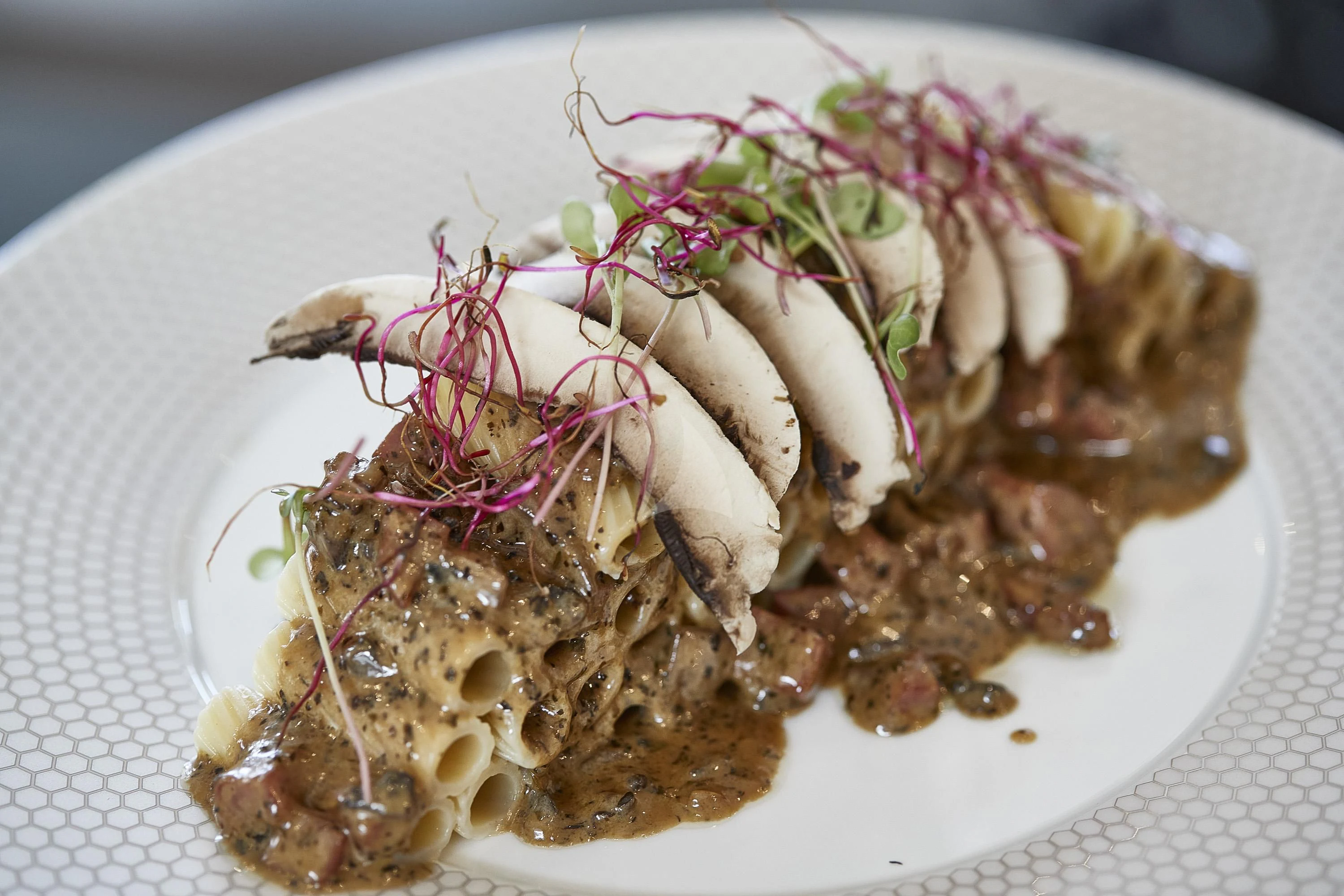a plate of food aboard ALEGRE Yacht for Sale