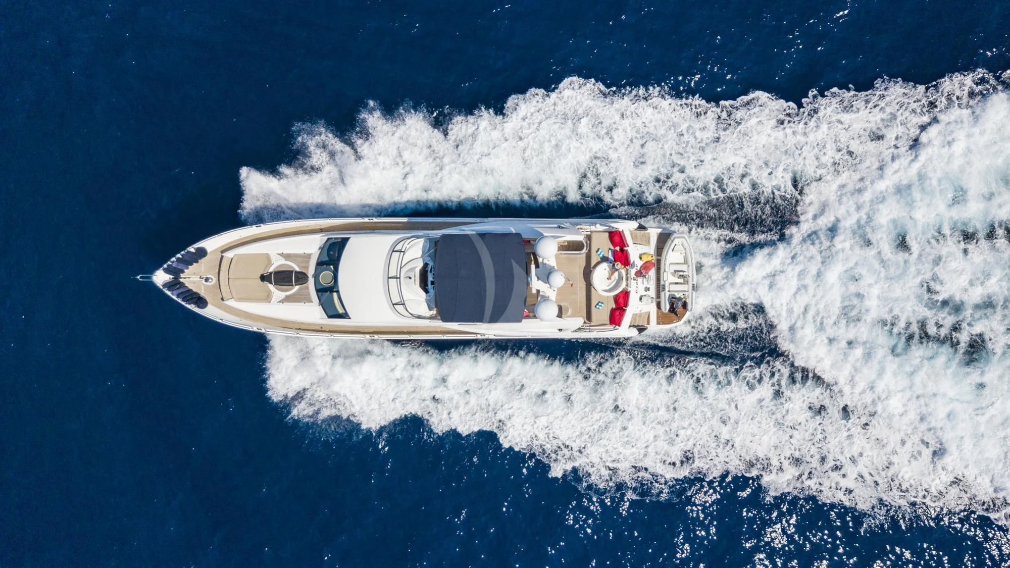 a space ship in the ocean aboard CAPPUCCINO Yacht for Sale