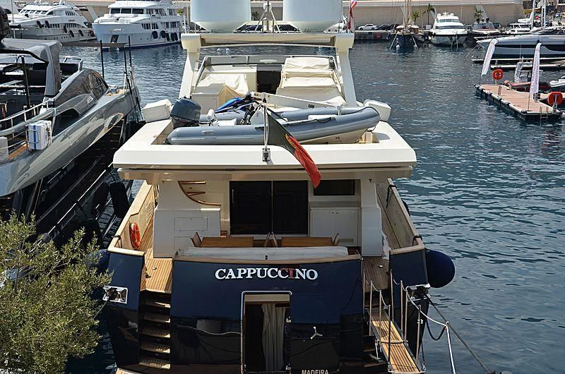 a boat in the water aboard CAPPUCCINO Yacht for Sale