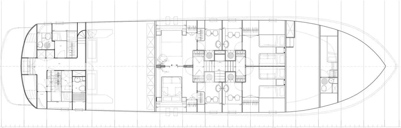 diagram, engineering drawing aboard CAPPUCCINO Yacht for Sale