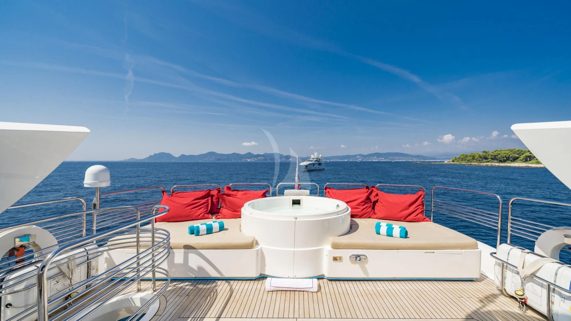 a boat on the water aboard CAPPUCCINO Yacht for Sale