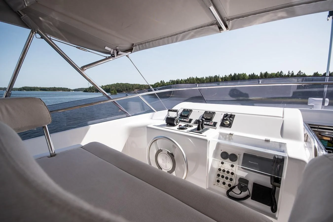 the inside of a car aboard QUEEN OF SHEBA Yacht for Sale