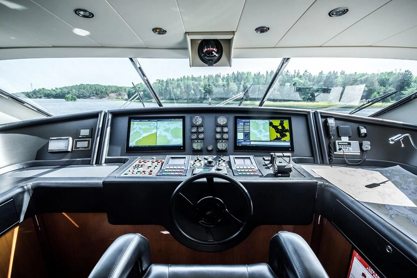 inside of a car aboard QUEEN OF SHEBA Yacht for Sale