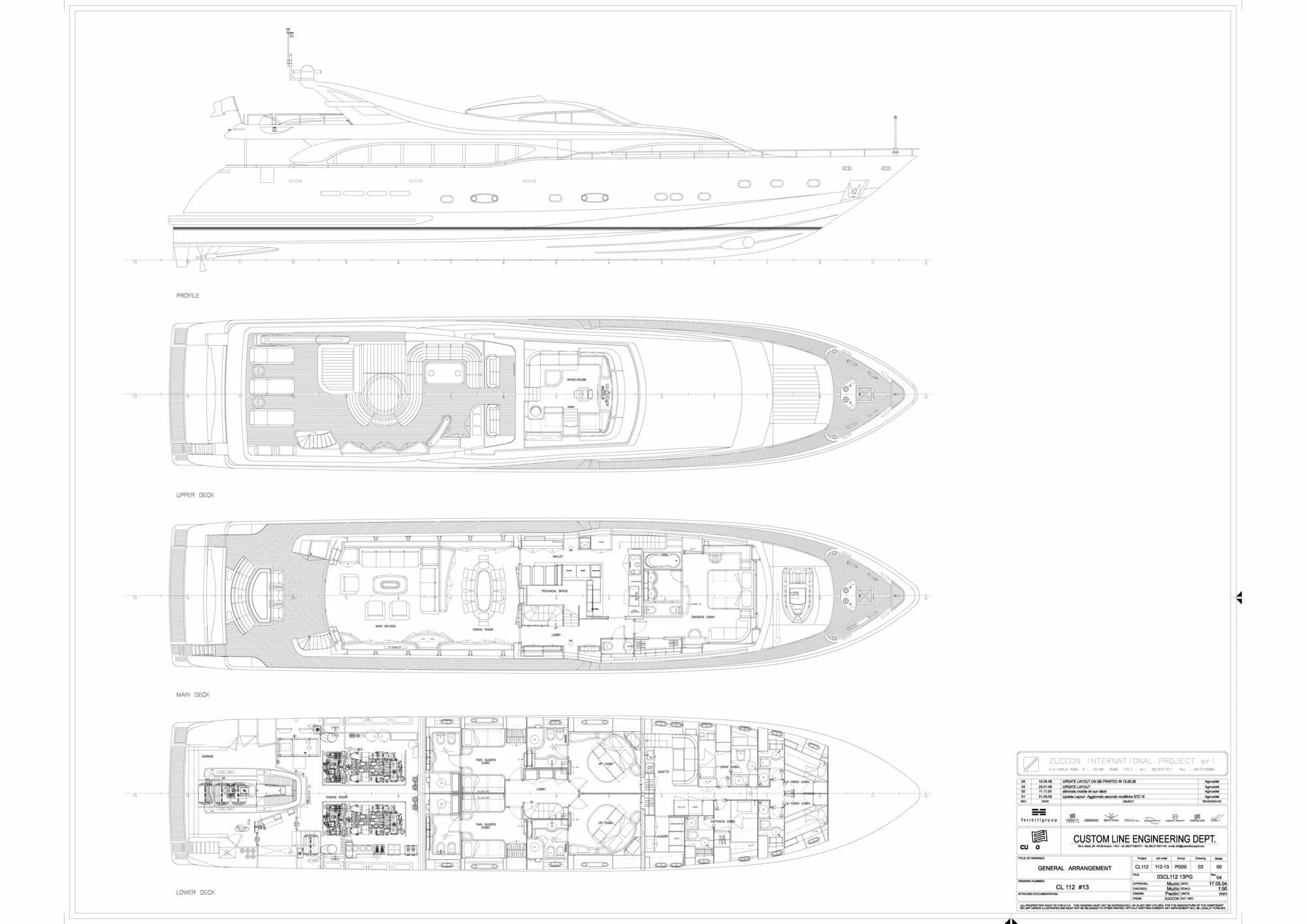diagram aboard QUEEN OF SHEBA Yacht for Sale
