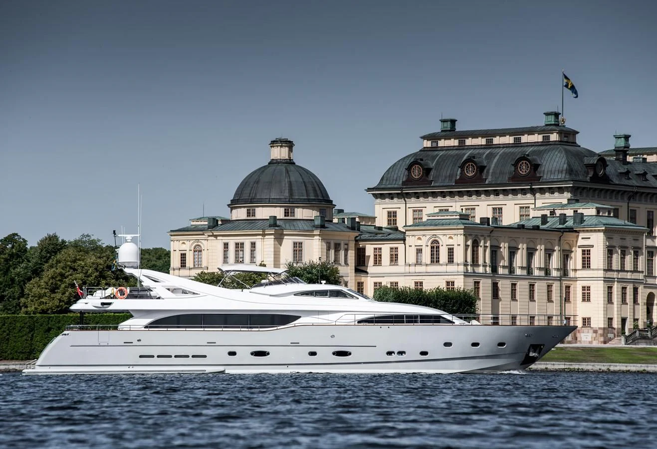 a boat in the water aboard QUEEN OF SHEBA Yacht for Sale