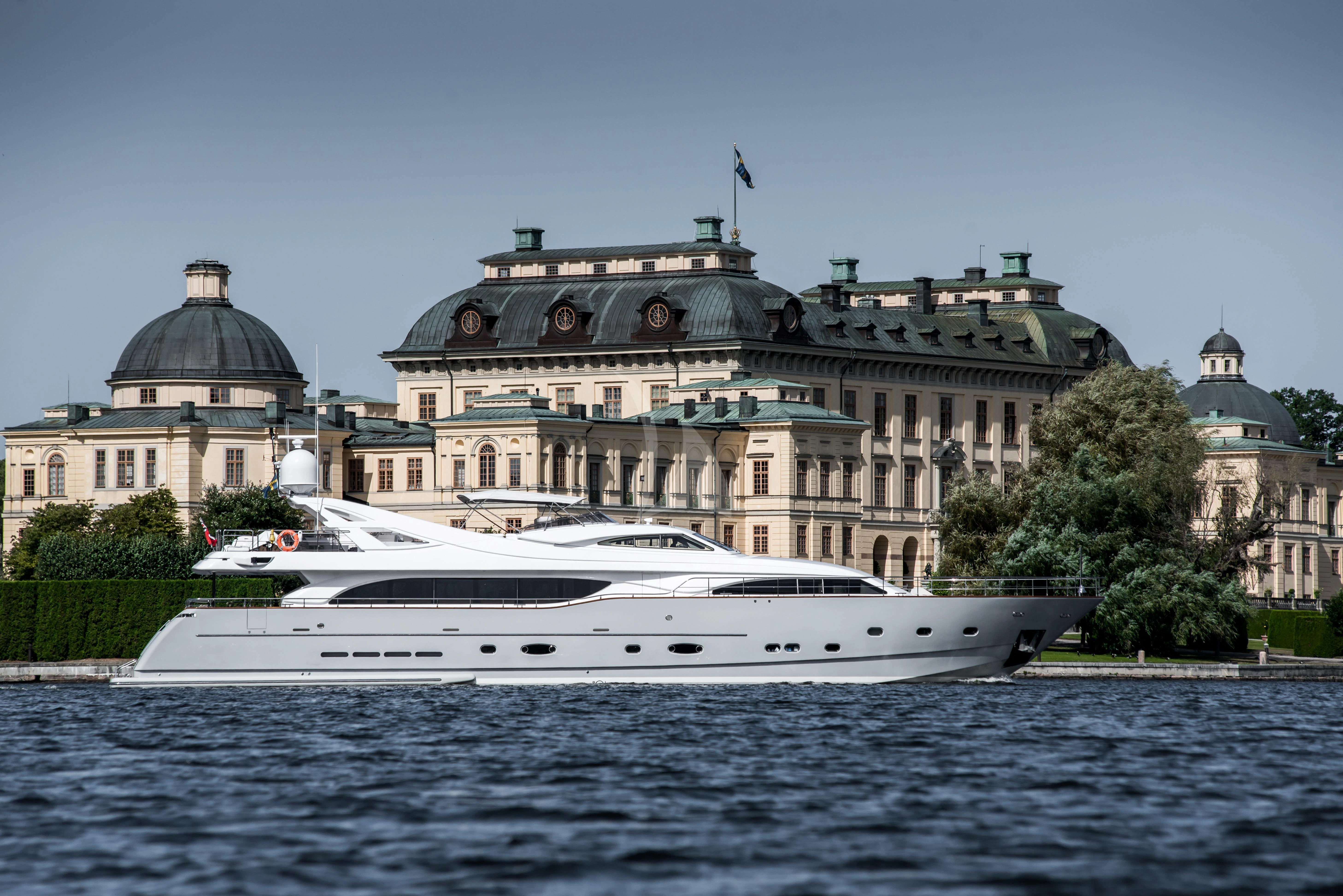 a boat in the water aboard QUEEN OF SHEBA Yacht for Sale