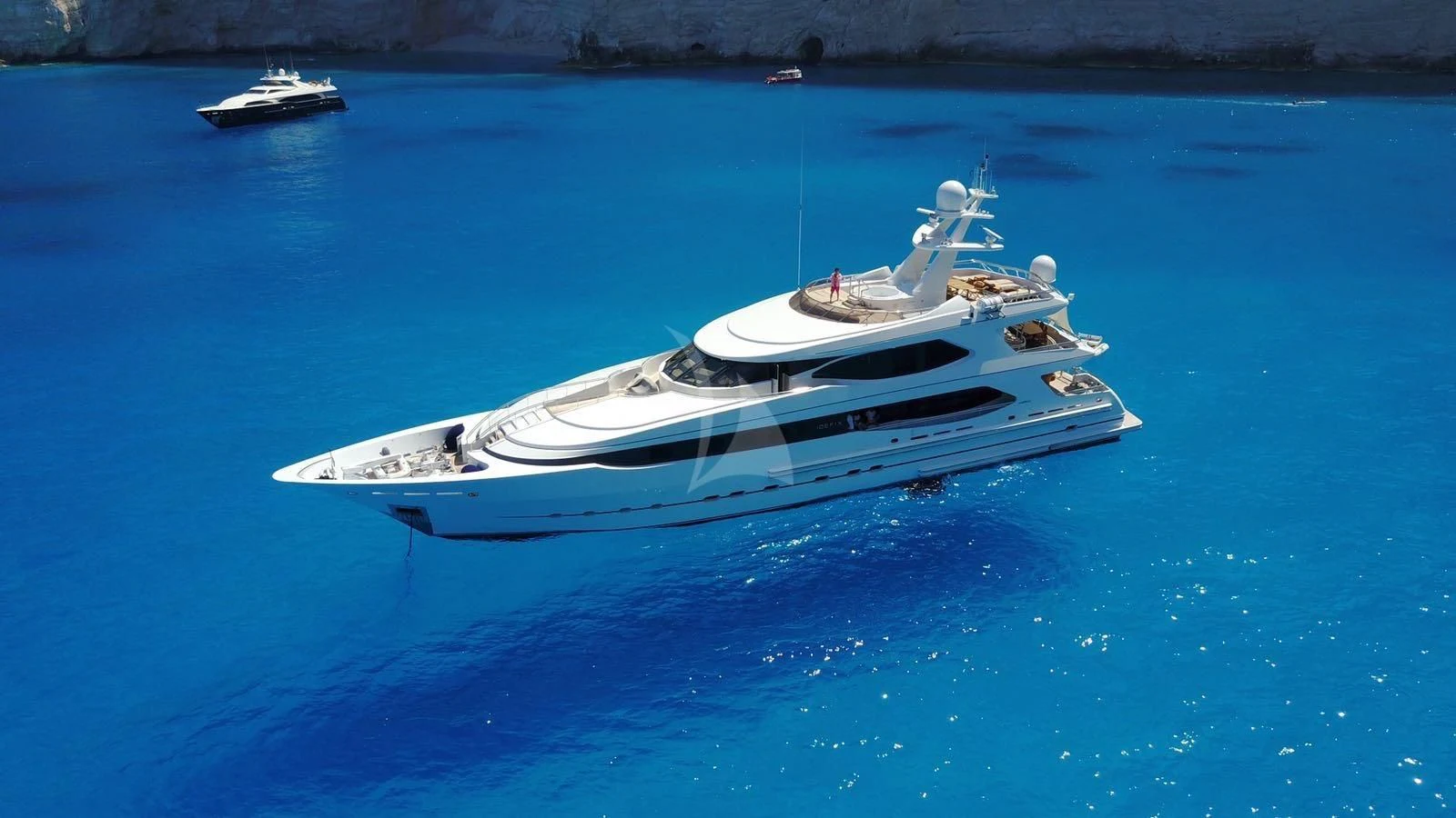 a boat in the water aboard IRAVATI Yacht for Sale