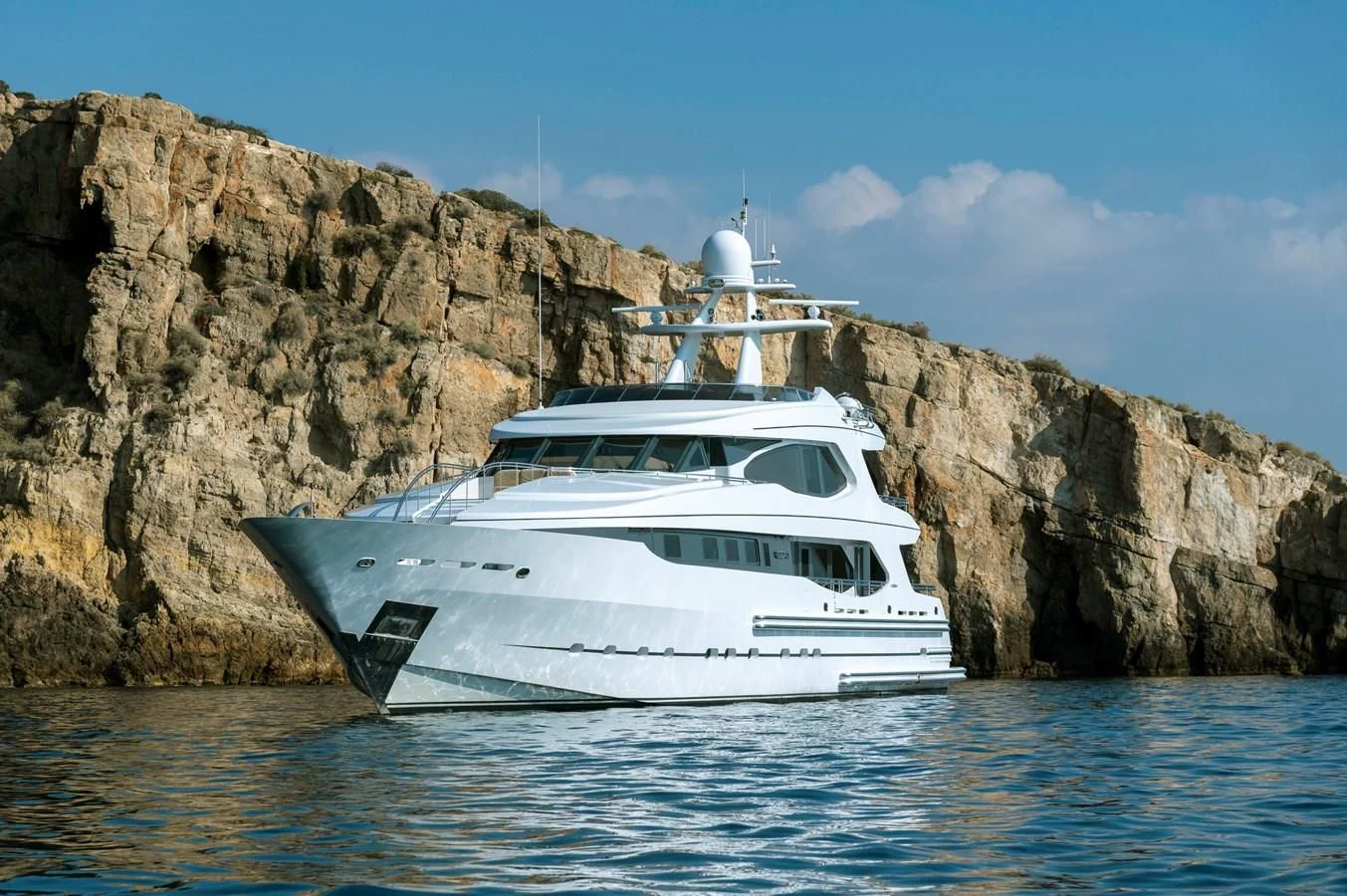a boat on the water aboard IRAVATI Yacht for Sale