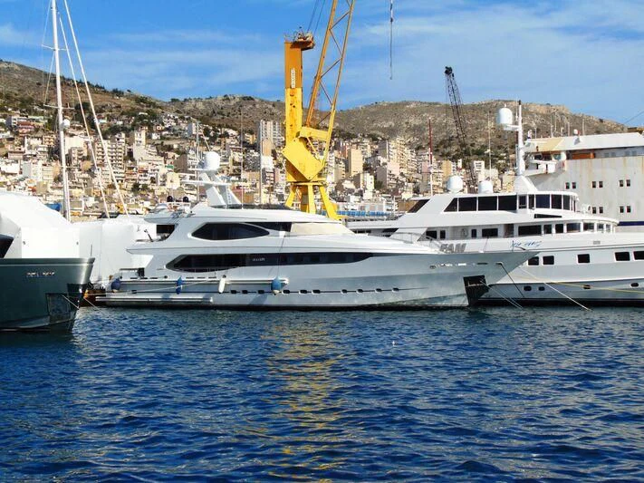 a boat in the water aboard IRAVATI Yacht for Sale
