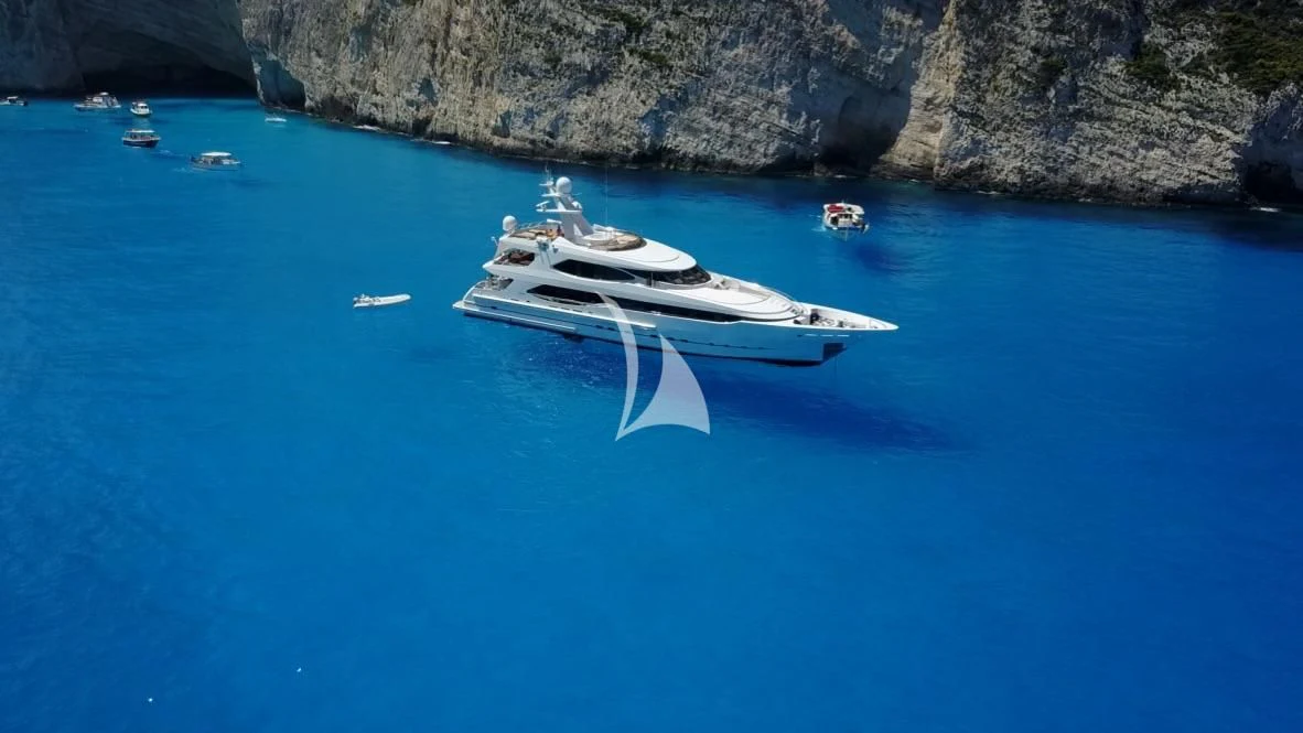 a group of boats in the water aboard IRAVATI Yacht for Sale