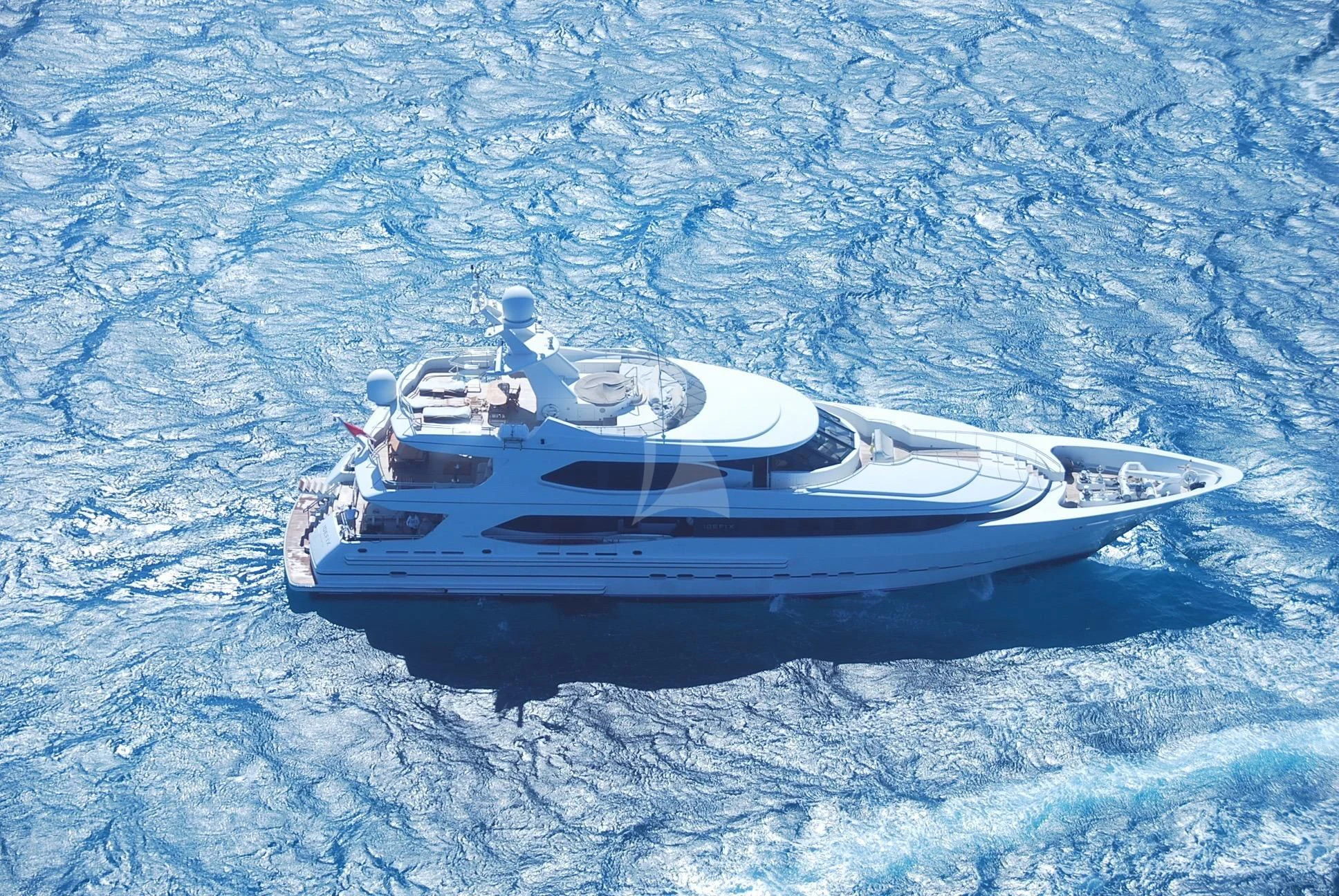 a boat in the water aboard IRAVATI Yacht for Sale