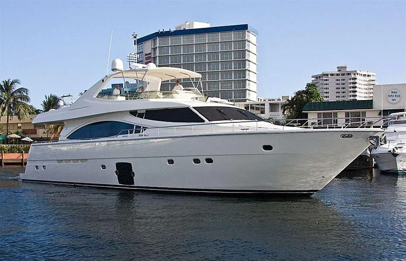 a large white yacht aboard UNFORGETTABLE Yacht for Sale