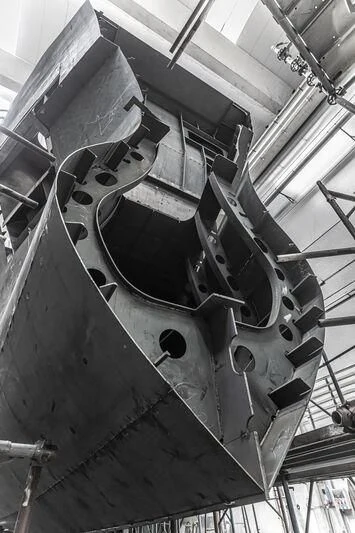 a metal structure with pipes aboard BRAVISSIMA Yacht for Sale