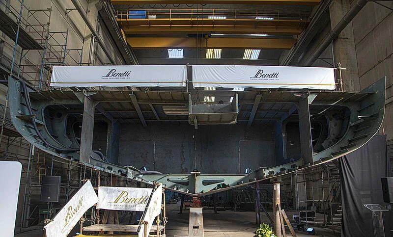 a large factory with many machines aboard BRAVISSIMA Yacht for Sale